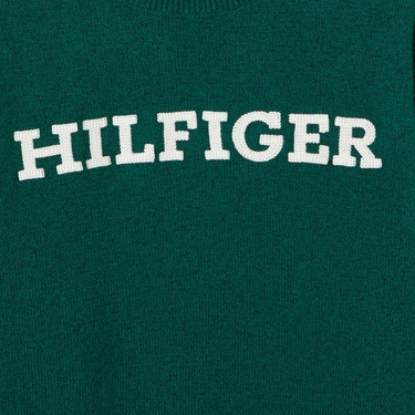  Tommy Hilfiger Monotype Regular Çocuk Yeşil Kazak