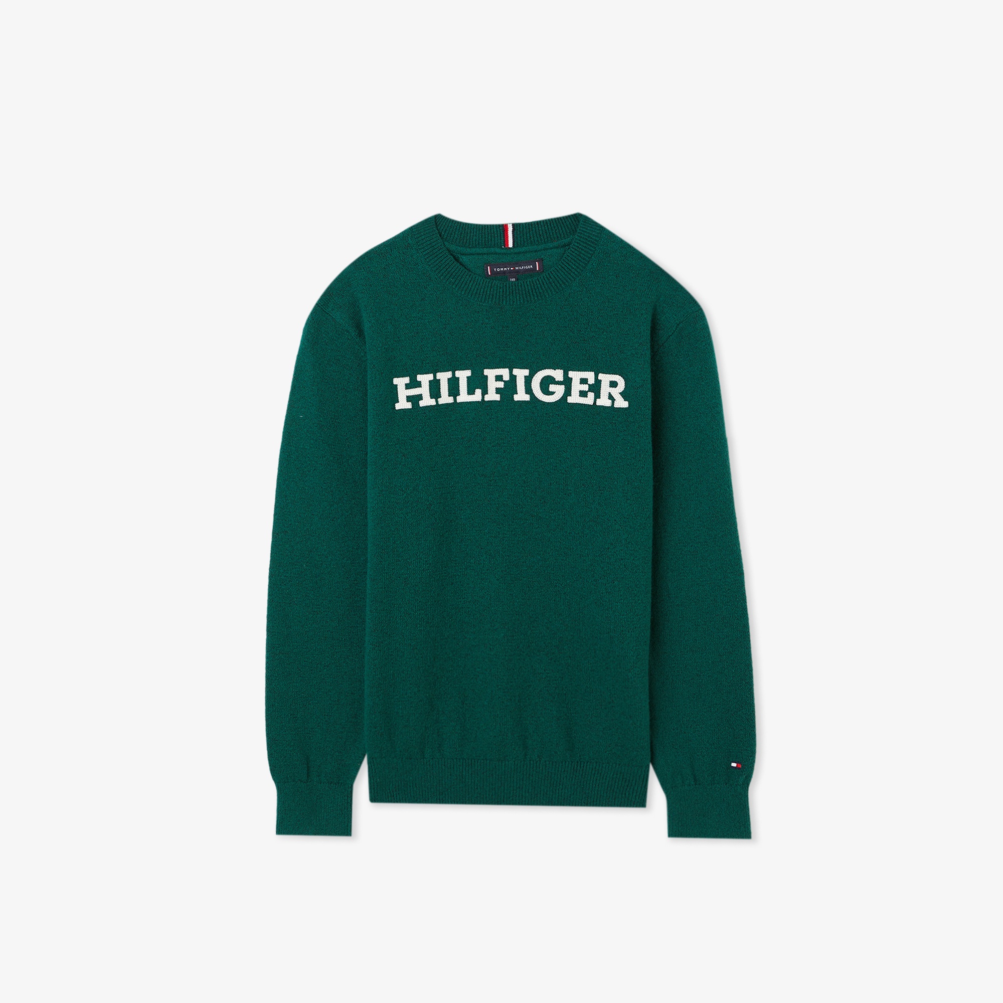 Tommy Hilfiger Monotype Regular Çocuk Yeşil Kazak