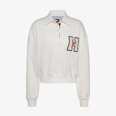  Tommy Jeans H Graphic Hwk Kadın Beyaz Sweatshirt