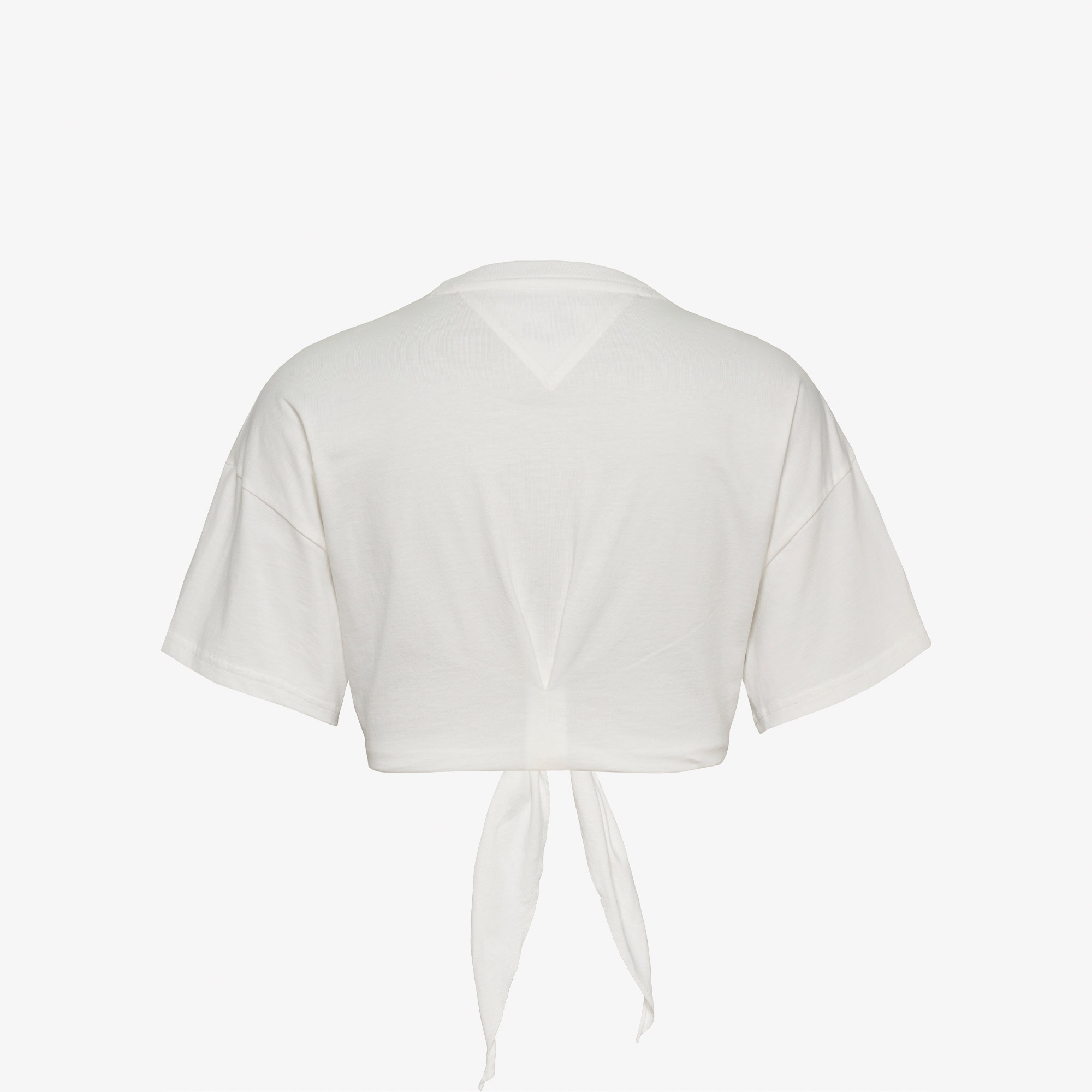 Tommy Jeans Reg Waist Tie Badge Ext Kadın Beyaz T-Shirt