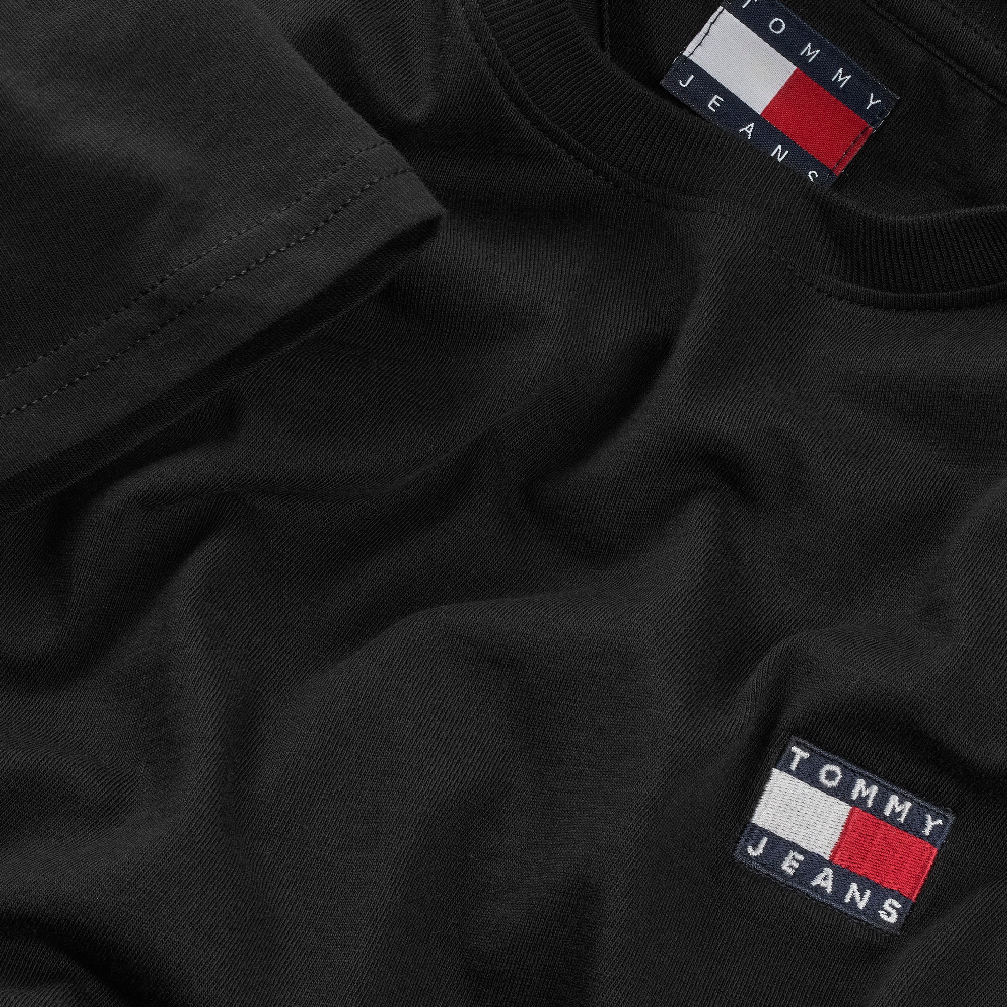 Tommy Jeans Waist Tie Badge Kadın Siyah T-Shirt