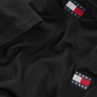  Tommy Jeans Waist Tie Badge Kadın Siyah T-Shirt