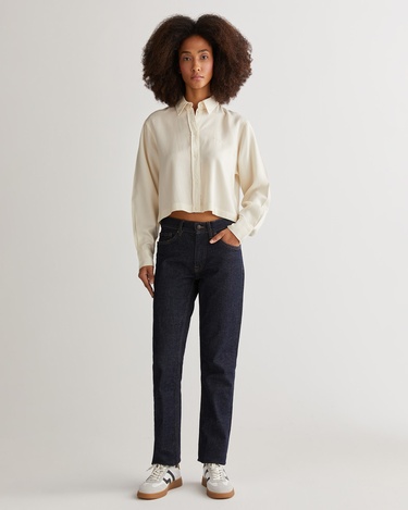  GANT Kadın Krem Crop Fit Gömlek