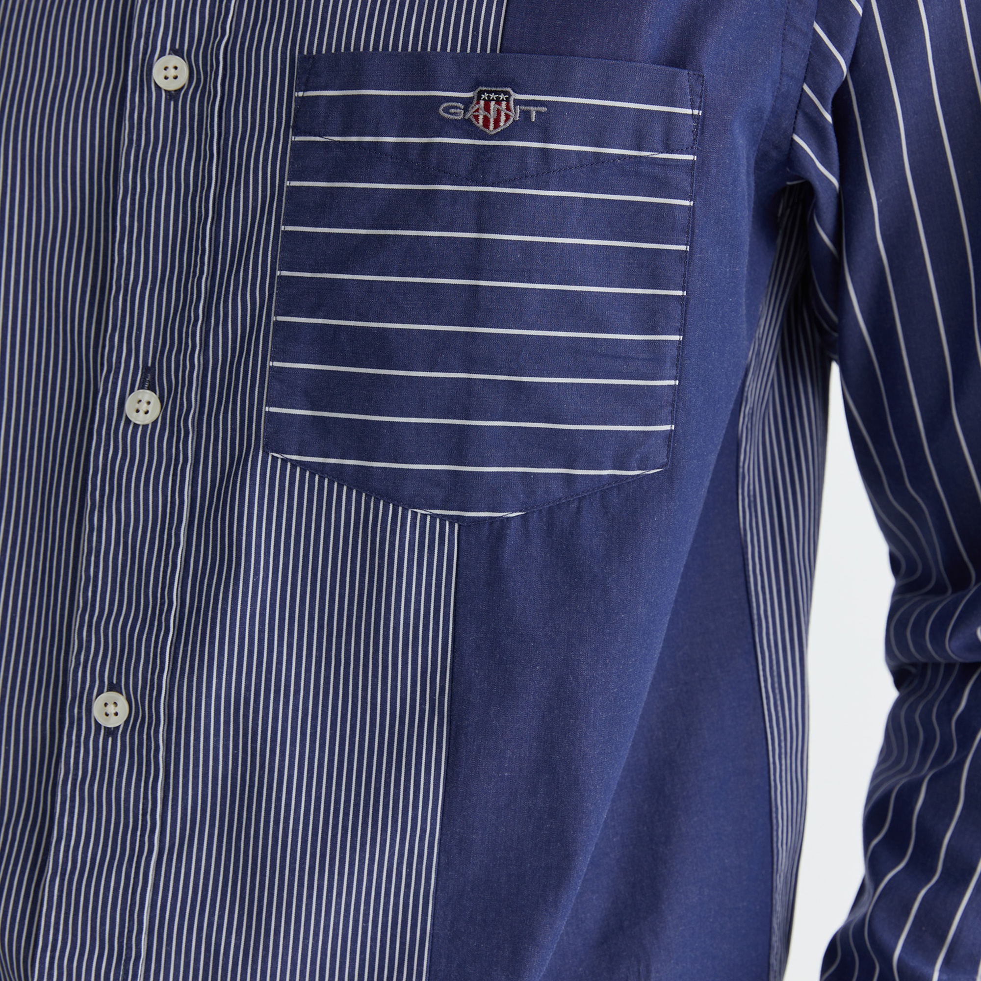 GANT Erkek Lacivert Regular Fit Çizgili Gömlek