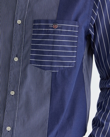  GANT Erkek Lacivert Regular Fit Çizgili Gömlek