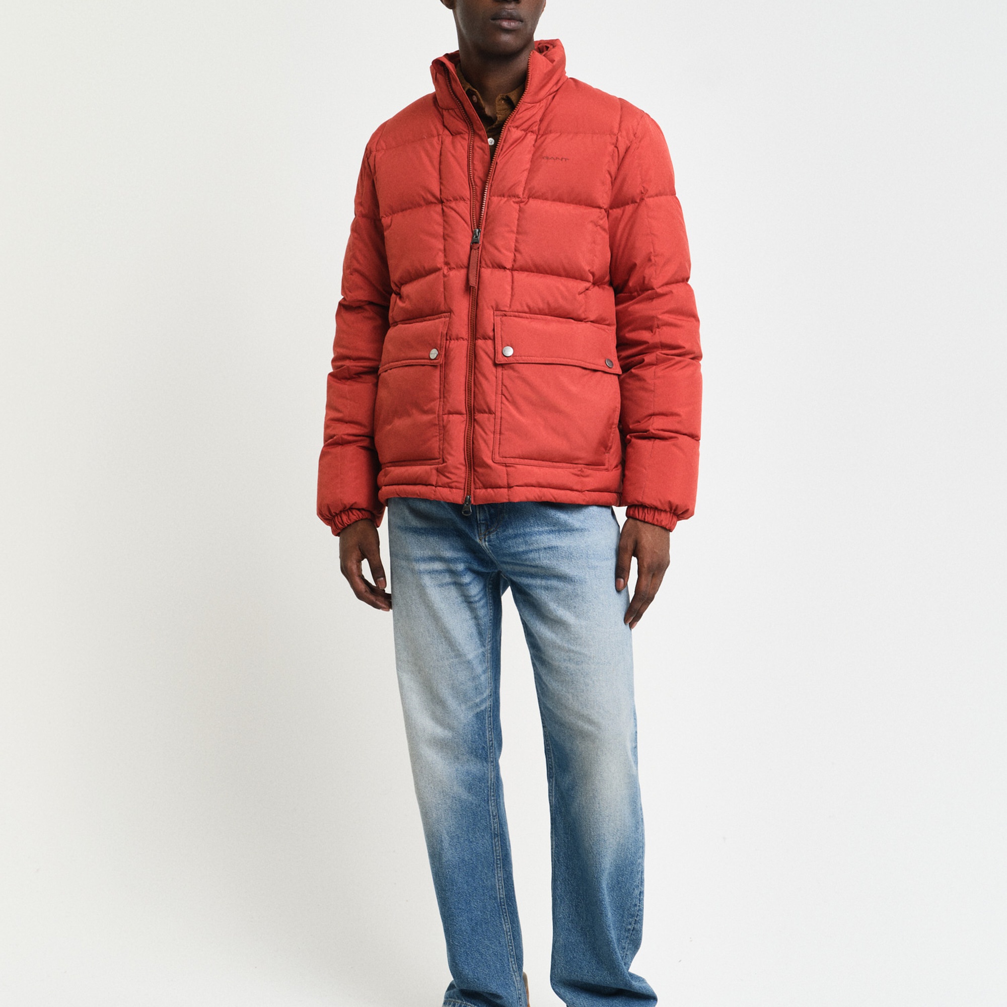 GANT Erkek Kırmızı Dik Yaka Kaz Tüyü Mont