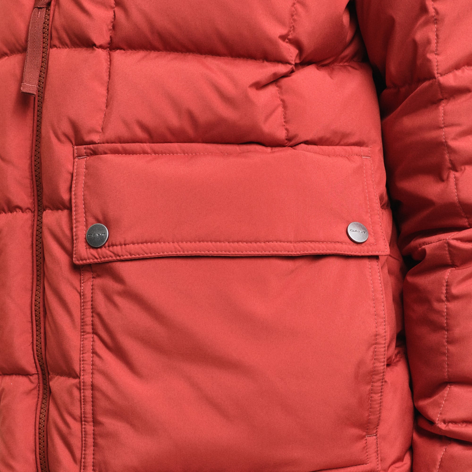 GANT Erkek Kırmızı Dik Yaka Kaz Tüyü Mont