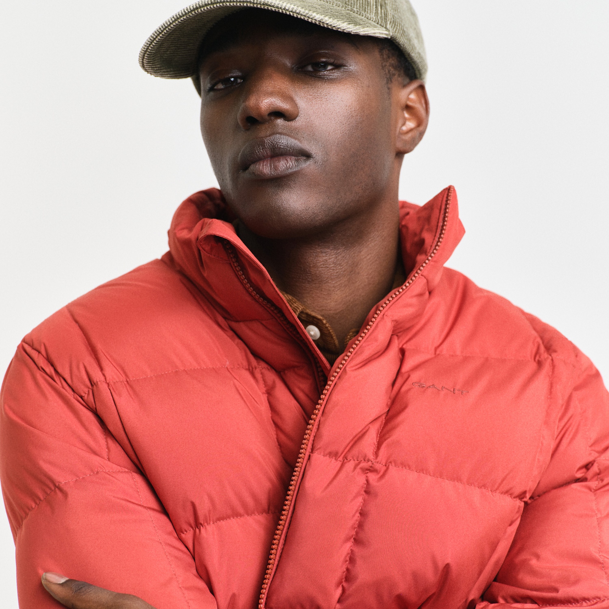 GANT Erkek Kırmızı Dik Yaka Kaz Tüyü Mont