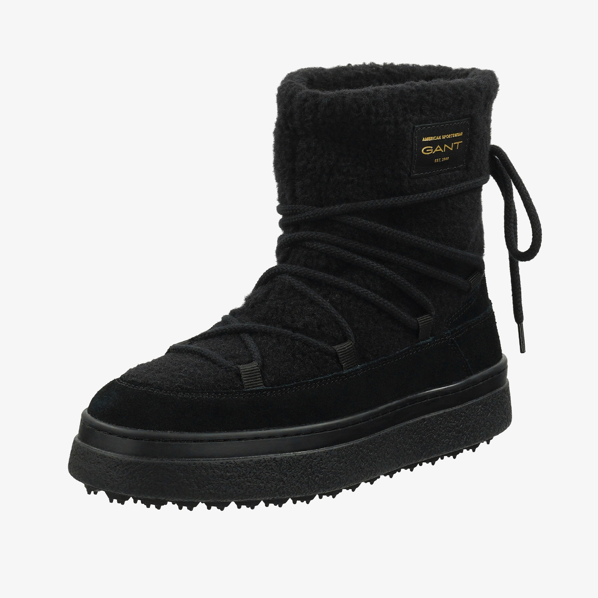 GANT Kadın Siyah Bağcıklı Snowhill Yün Bot