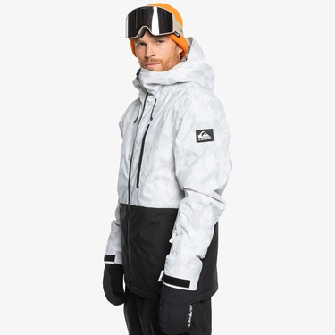  Quiksilver Mission Printed JK Erkek Beyaz Kayak Montu
