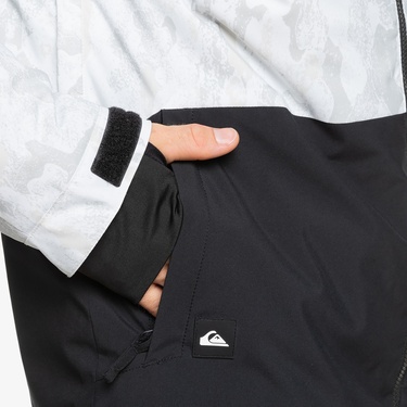  Quiksilver Mission Printed JK Erkek Beyaz Kayak Montu