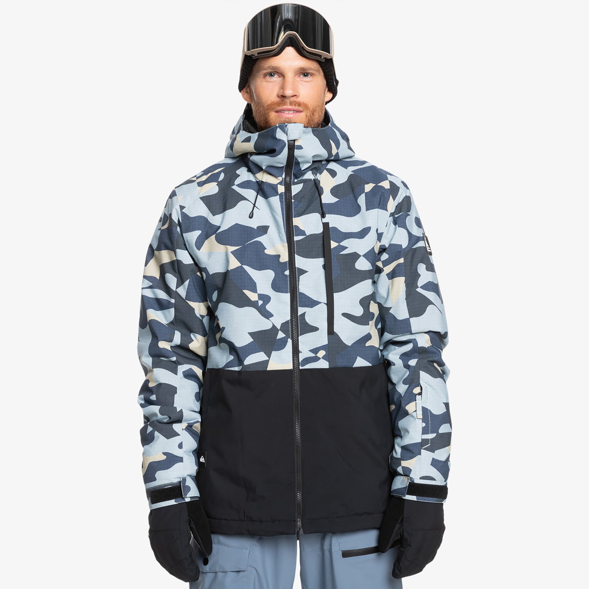  Quiksilver Mission Printed JK Erkek Renkli Kayak Montu