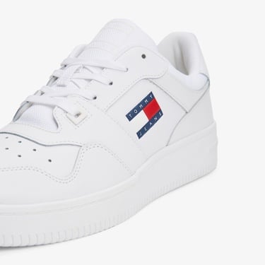  Tommy Jeans Retro Basket Ess Erkek Beyaz Spor Ayakkabı