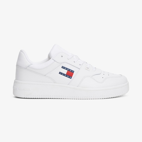  Tommy Jeans Retro Basket Ess Erkek Beyaz Spor Ayakkabı