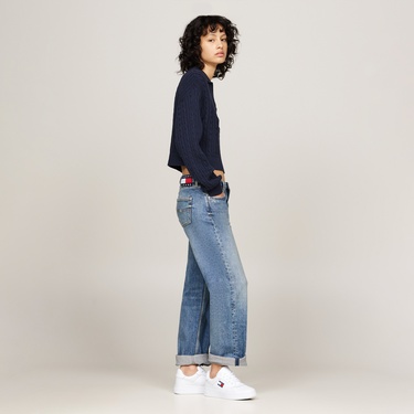  Tommy Jeans Retro Basket Ess Kadın Beyaz Spor Ayakkabı