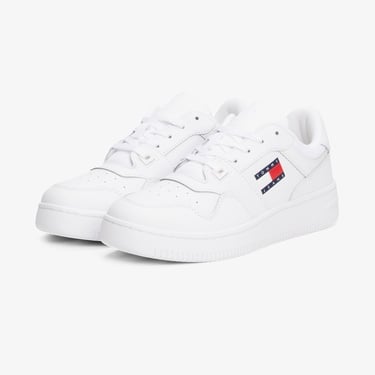  Tommy Jeans Retro Basket Ess Kadın Beyaz Spor Ayakkabı