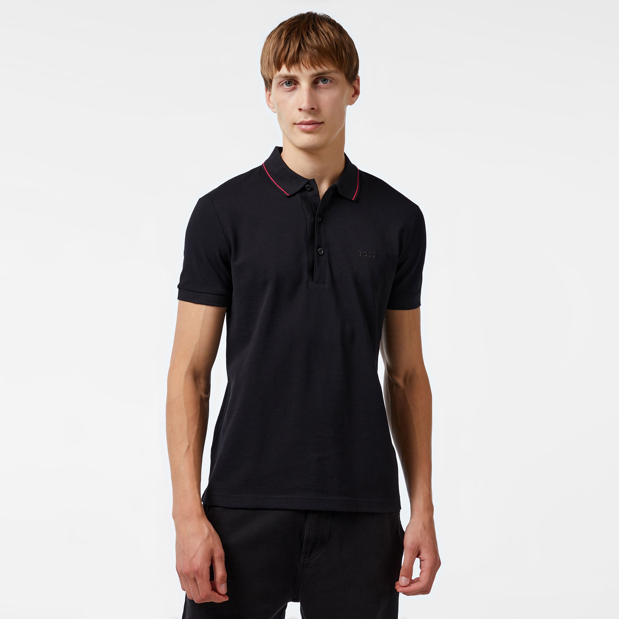 Boss Paule 4 Erkek Siyah Polo