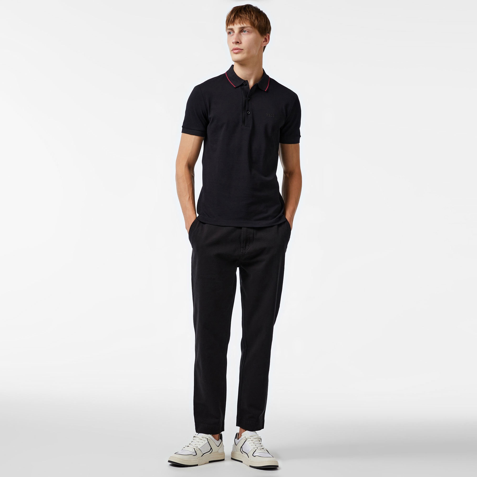 Boss Paule 4 Erkek Siyah Polo