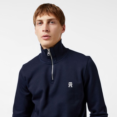  Tommy Hilfiger Erkek Mavi Triko