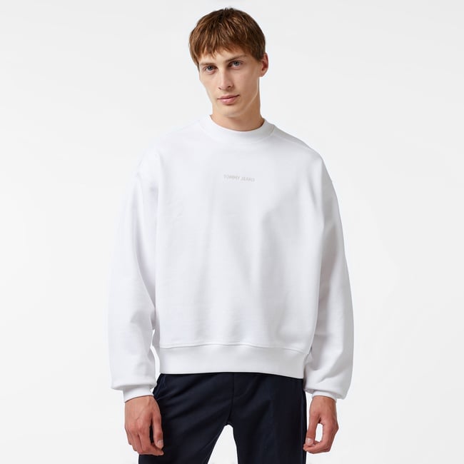  Tommy Hilfiger Erkek Beyaz Sweatshirt