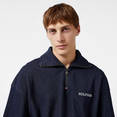  Tommy Hilfiger Erkek Mavi Sweatshirt