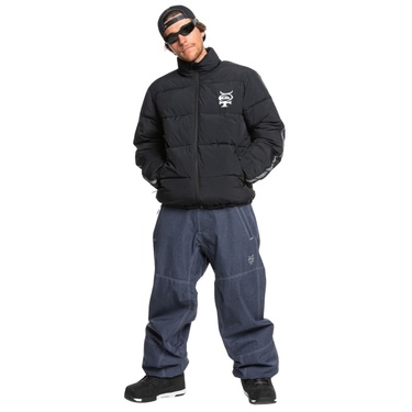  Quiksilver Puff The Dragon Erkek Siyah Snowboard Ceketi