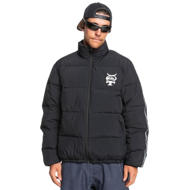  Quiksilver Puff The Dragon Erkek Siyah Snowboard Ceketi