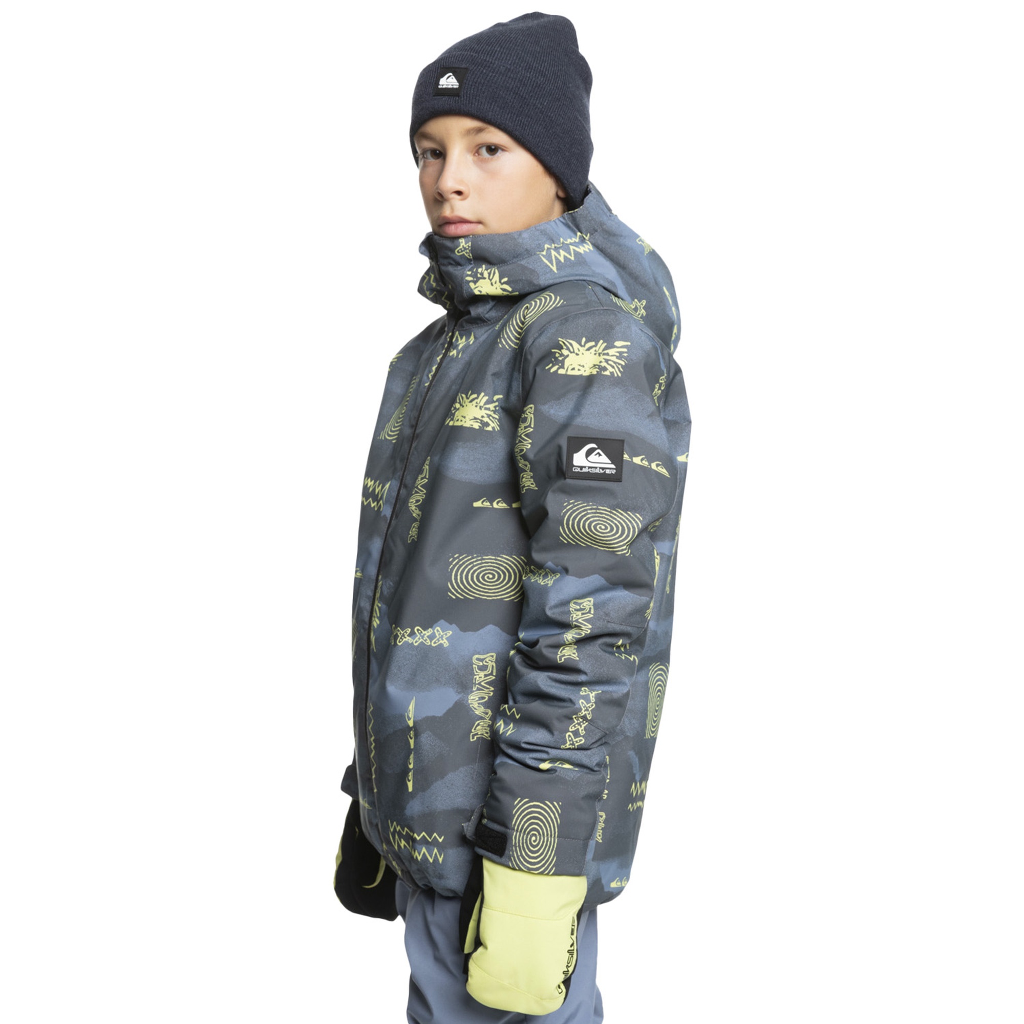 Quiksilver Mission Printed Youth Erkek Çocuk Snowboard Ceketi