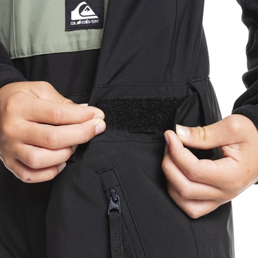  Quiksilver Mash Up Youth Bib Erkek Çocuk Siyah Snowboard Pantolonu