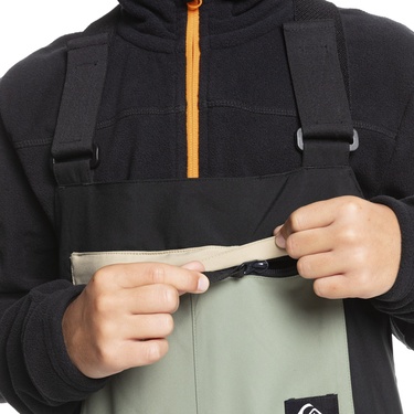  Quiksilver Mash Up Youth Bib Erkek Çocuk Siyah Snowboard Pantolonu