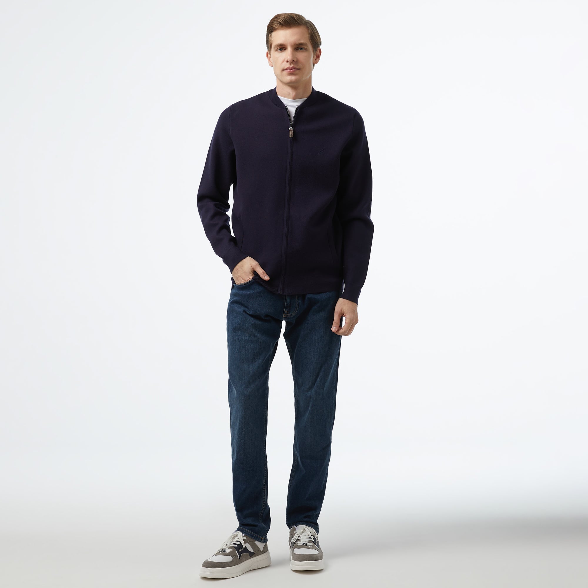 Nautica Erkek Lacivert Regular Fit Hırka