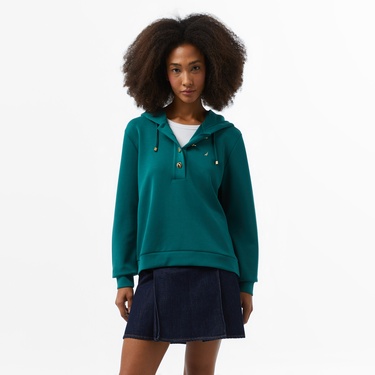  Nautica Kadın Yeşil Regular Fit Sweatshirt