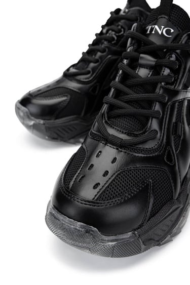  Tamer Tanca Kadın Vegan Siyah/Siyah Sneakers & Spor Bot