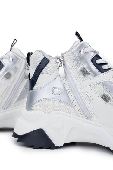  Tamer Tanca Kadın Vegan Beyaz/Lacivert Sneakers & Spor Bot