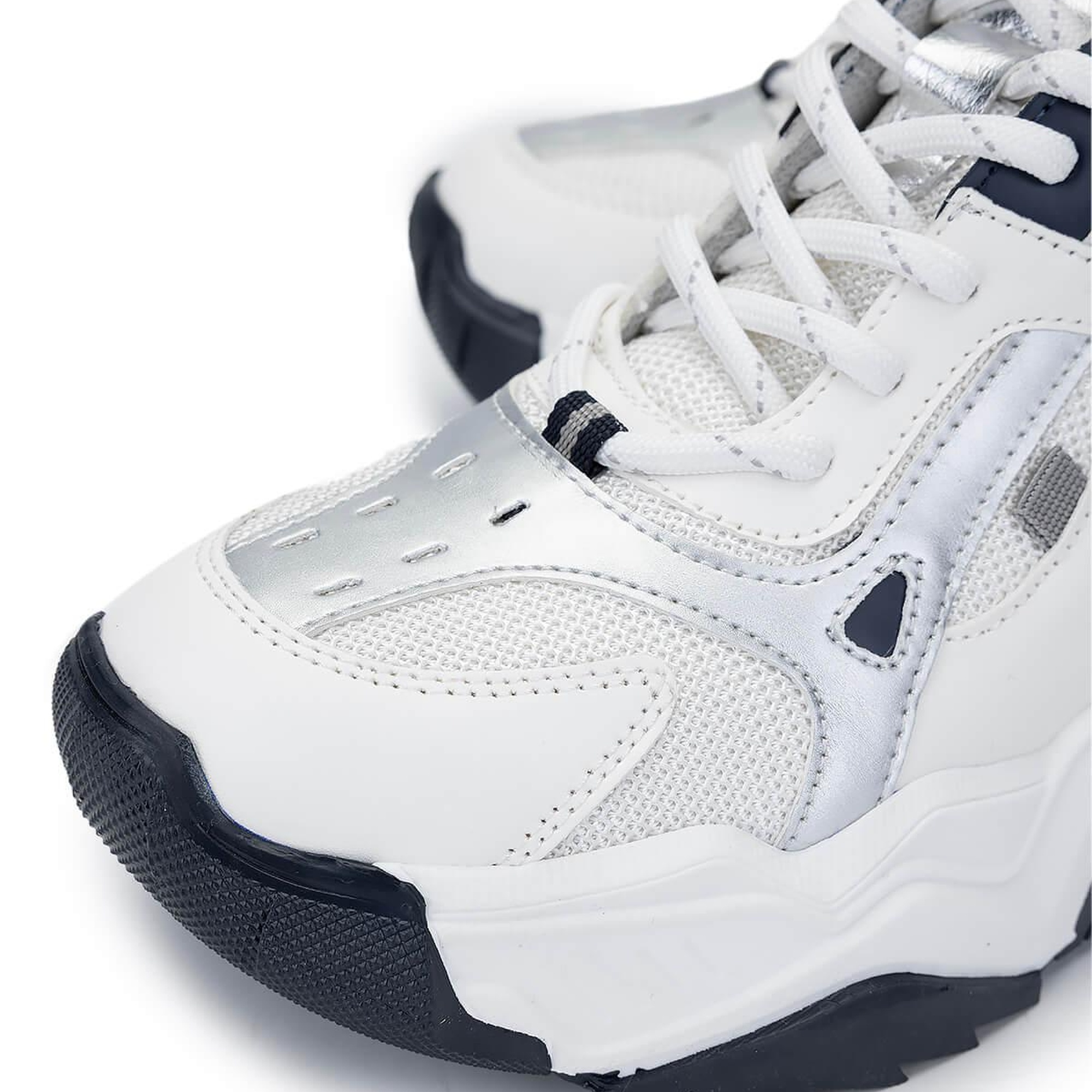 Tamer Tanca Kadın Vegan Beyaz/Lacivert Sneakers & Spor Bot