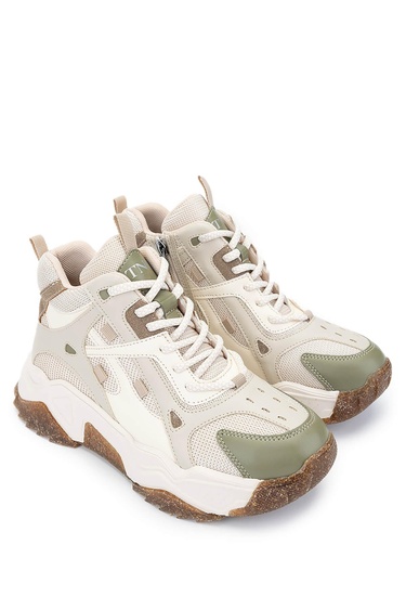  Tamer Tanca Kadın Vegan Nude/Haki Sneakers & Spor Bot