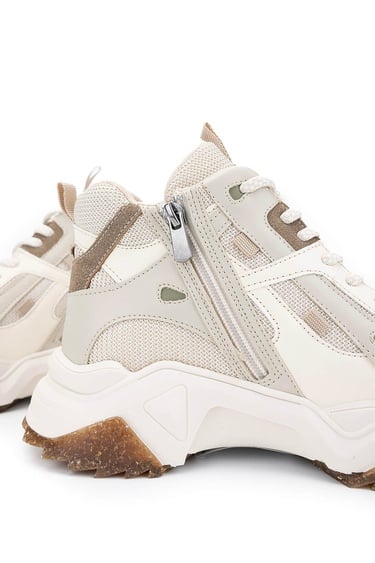  Tamer Tanca Kadın Vegan Nude/Haki Sneakers & Spor Bot