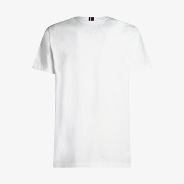  Tommy Hilfiger Script Logo Erkek Beyaz T-Shirt