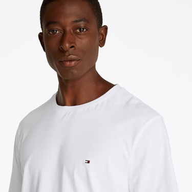  Tommy Hilfiger Essential Reg Fit Solid Erkek Beyaz T-Shirt