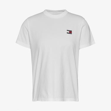 Tommy Jeans Reg Badge Kadın Beyaz T-Shirt