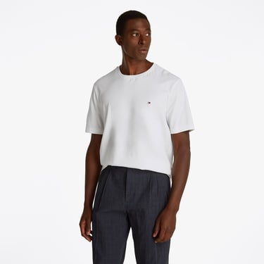  Tommy Hilfiger Essential Reg Fit Solid Erkek Beyaz T-Shirt