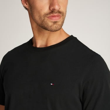  Tommy Hilfiger Essential Reg Fit Solid Erkek Siyah T-Shirt