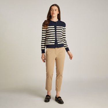  Tommy Hilfiger Co Jersey Stitch C-Nk Cardi Kadın Lacivert Kazak