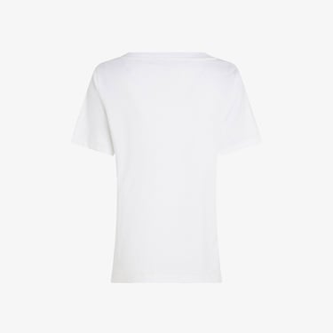  Tommy Hilfiger Modern Regular Flag V-Nk Kadın Beyaz T-Shirt