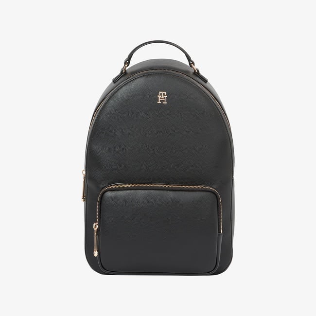  Tommy Hilfiger Soft Logotape Kadın Siyah Sırt Çantası