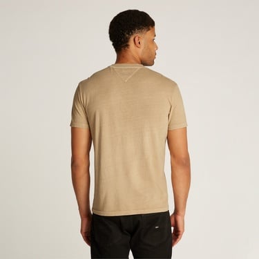  Tommy Jeans Reg Vintage Varsity Erkek Bej T-Shirt