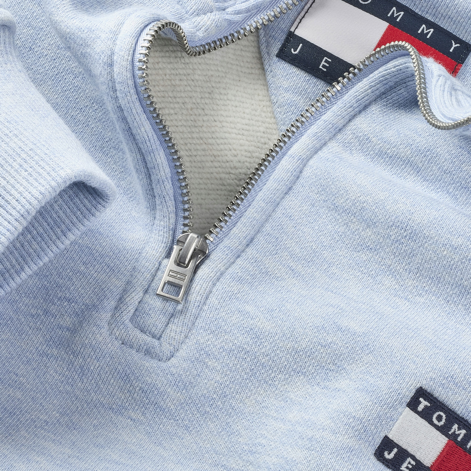 Tommy Jeans Badge 1/4 Zip Kadın Lacivert Sweatshirt