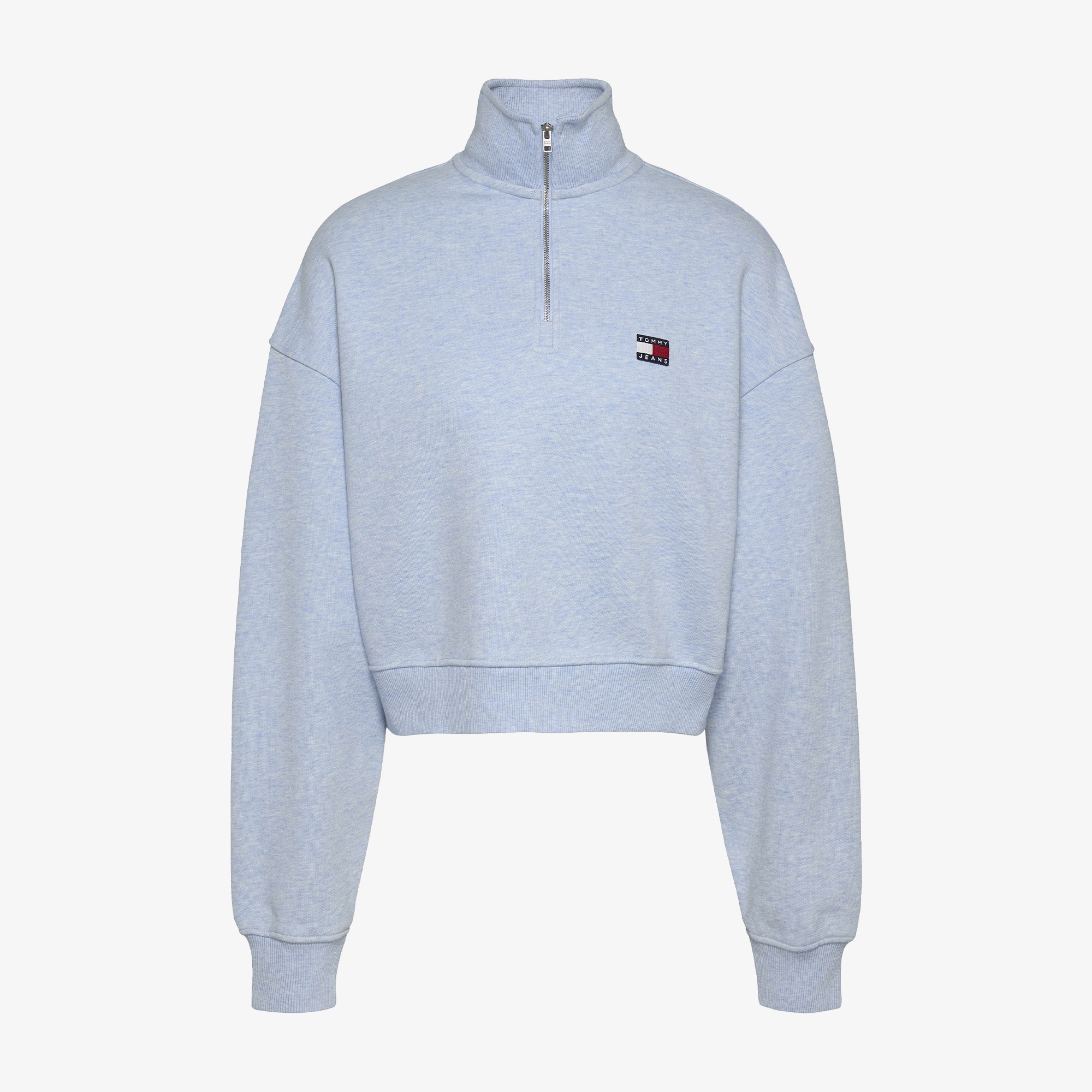 Tommy Jeans Badge 1/4 Zip Kadın Lacivert Sweatshirt