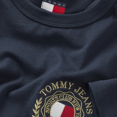  Tommy Jeans Reg Crest Erkek Lacivert T-Shirt