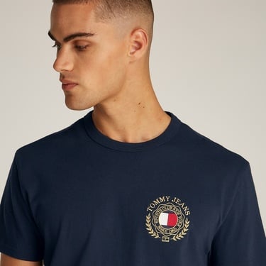  Tommy Jeans Reg Crest Erkek Lacivert T-Shirt